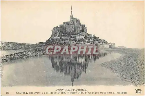 Ansichtskarte AK Mont Saint Michel Cote sud vue prise a l'est de la Digue