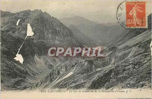 Cartes postales Cauterets Le Lac de Gaube vu de la Hourquelle d'Ossone