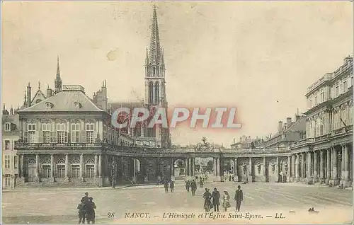 Cartes postales Nancy L'Hemicycle et L'Eglise Saint Epyre