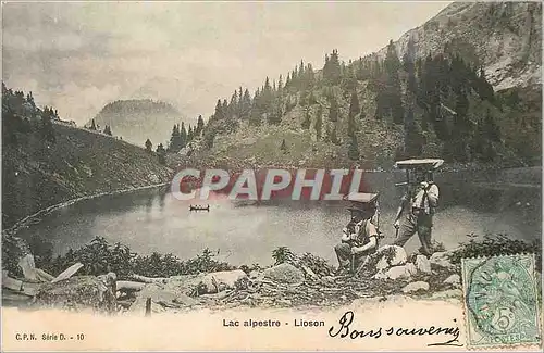 Cartes postales Lac Alpestre Lioson Folklore (animee)