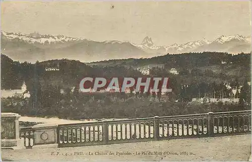 Cartes postales Pau La Chaine de Pyrenees Le Pic du Midi d'Ossau
