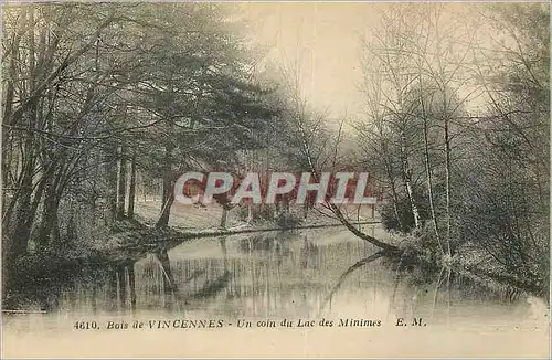 Cartes postales Bois de Vincennes Un coin du Lac des Minimes