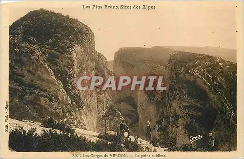 Ansichtskarte AK Les Plus Beaux Sites des Alpes Les Gorges du Verdon Le Point Sublime