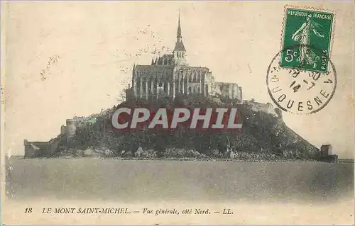 Cartes postales Le Mont Saint Michel Vue generale Cote Nord