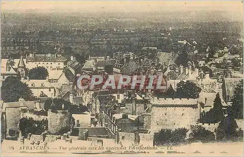 Ansichtskarte AK Avranches Vue generale vers les anciennes Fortifications