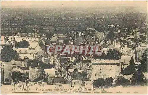 Cartes postales Avranches Vue generale vers les anciennes Fortifications