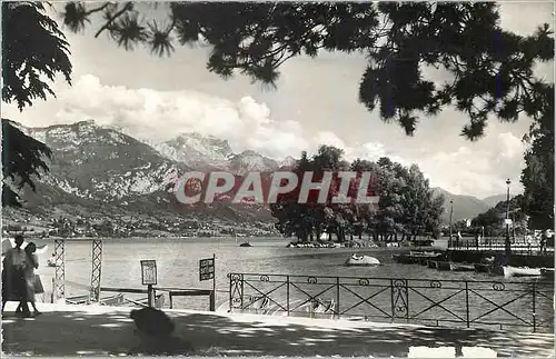 Moderne Karte Annecy L'Ile des Cygnes Le Mont Veyrier et la Tournette