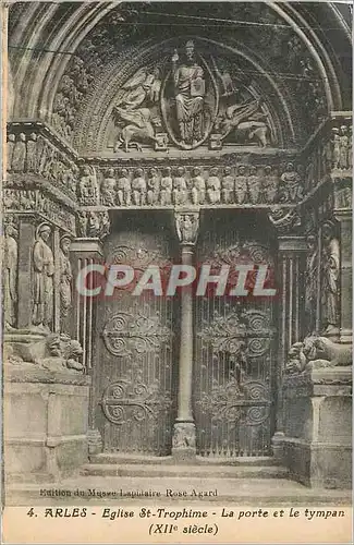 Cartes postales Arles Eglise St Trophime La Porte et le Tympan (XIIe siecle)