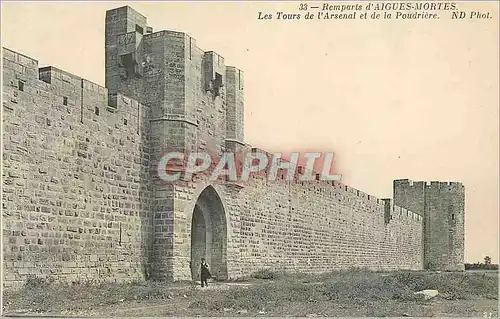 Ansichtskarte AK Remparts d aigues mortes les tours de l arsenal et de la poudriere