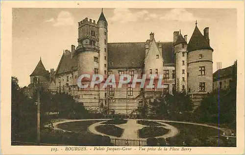 Ansichtskarte AK Bourges palais jacques coeur vue prise de la place berry