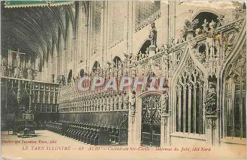 Cartes postales Le tarn illustre 68 albi cathedrale ste cecile interieur du jube cote nord Orgue