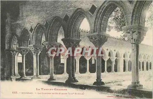 Cartes postales Le tarn et garonne 668 moissac le cloitre de st pierre(xiii siecle)