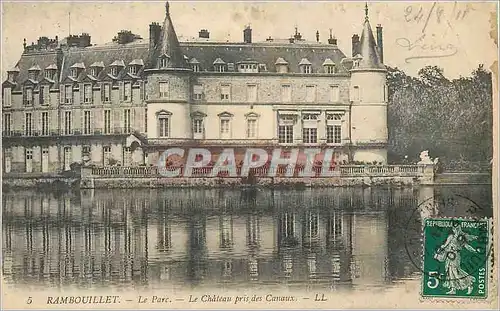 Cartes postales Rambouillet le parc le chateau pris des canaux