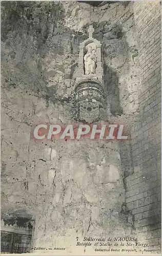 Cartes postales Souterrains de naours rotonde et sttue de la ste vierge