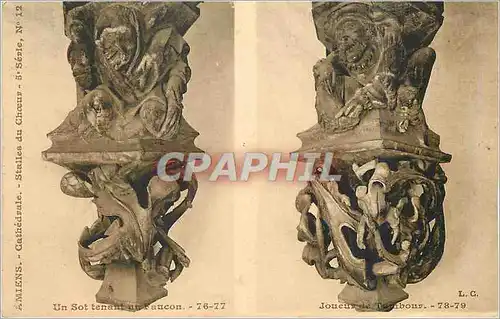 Cartes postales Amiens cathedrale stalles du choeur 8e serie n 12