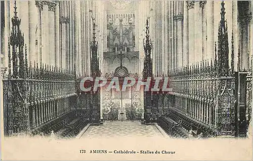 Ansichtskarte AK Amiens cathedrale stalles du ch�ur Orgue