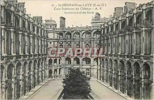 Cartes postales St germain en laye(s et O) cour interieur du chateau a p