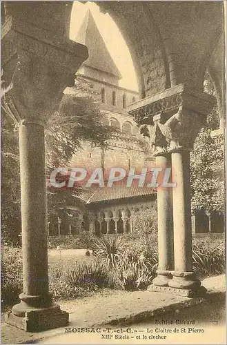 Cartes postales Moissac t et g le cloitre de st pierre xiii siecle et le clocher