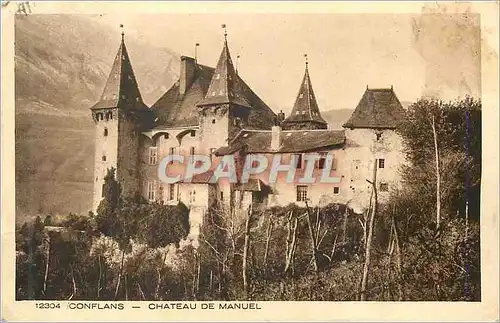 Cartes postales Conflans chateau de manuel