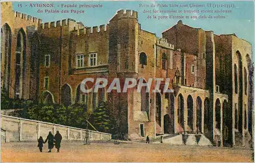 Cartes postales Avignon facade principale du palais des papes