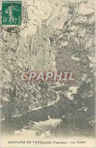 Cartes postales Fontaine de vaucluse (vaucluse) la vallee
