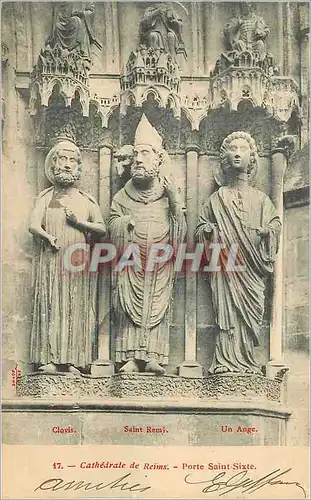 Cartes postales Cathedrale de reims porte saint sixte