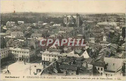 Ansichtskarte AK Chalons sur marne panorama vers la cathedrale pris de notre dame