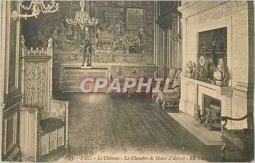 Ansichtskarte AK Pau le chateau la chambre de henri d albert