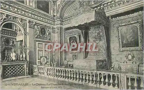 Cartes postales Versailles le chateau la chambre a couche de louis XIV