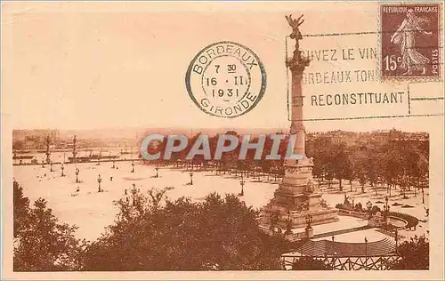 Ansichtskarte AK Bordeaux monument des girondins et les quinconces