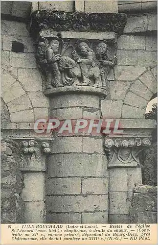 Cartes postales L ile bouchard (indre et loire) reste de l eglise st leonard (mon hist)