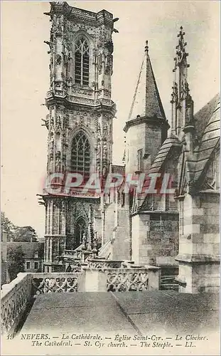 Cartes postales Nevers la cathedrale eglise saint cyr le clocher