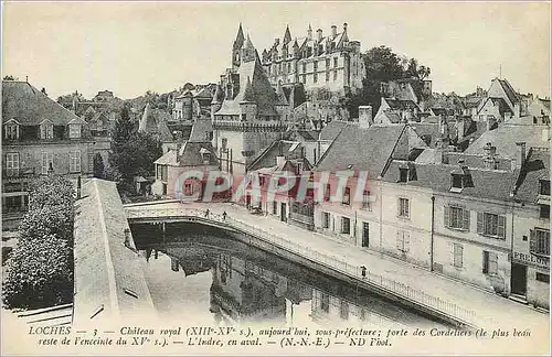 Cartes postales Loches 3 chateau royal (xiii xv s)