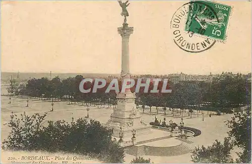 Cartes postales Bordeaux place des quinconces