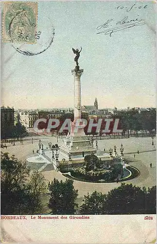 Cartes postales Bordeaux le monument des girondins 5878