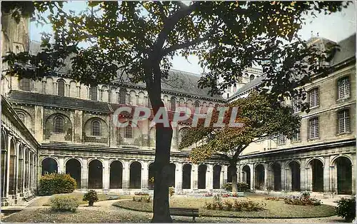 Moderne Karte Caen abbaye aux hommes cour du loitre