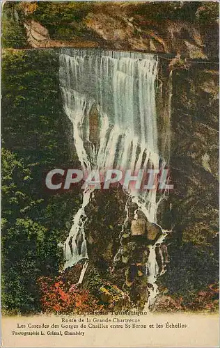 Cartes postales Route de la grande chartreuse les cascades des gorges de chailles entre st beron et les echelles