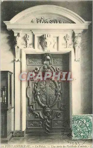 Cartes postales Fontainebleau le palais une porte du vestibule d entree