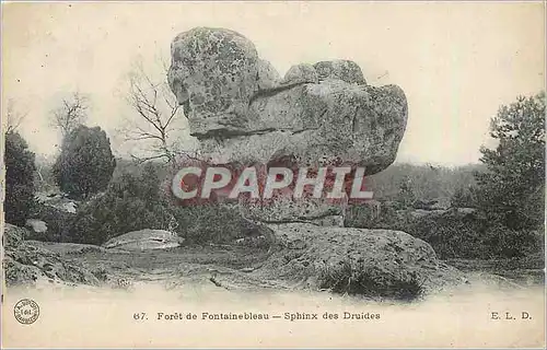 Cartes postales Foret de fontainebleau sphinx des druides