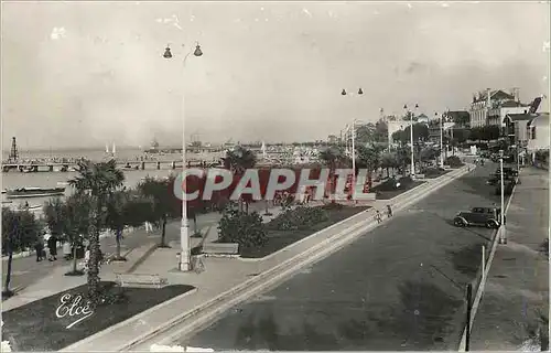 Moderne Karte Arcachon (gironde) boulevard promenade et les jetees