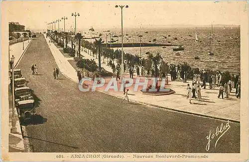 Cartes postales Arcachon (gironde) nouveau boulevard promenade