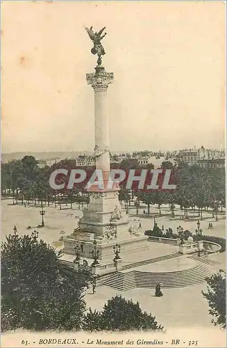 Cartes postales Bordeaux le monument des girondins