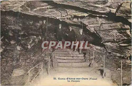 Cartes postales Grottes d arcy sur cure (yonne) la descente