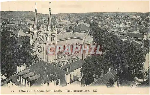 Cartes postales Vichy l eglise saint louis vue panoramique