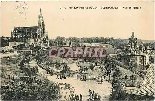 Ansichtskarte AK Environs de rouen bonsecours vue du plateau