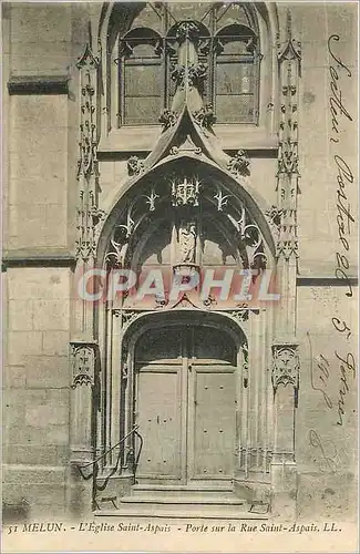 Ansichtskarte AK Melun l eglise saint aspais porte sur la rue saint aspais