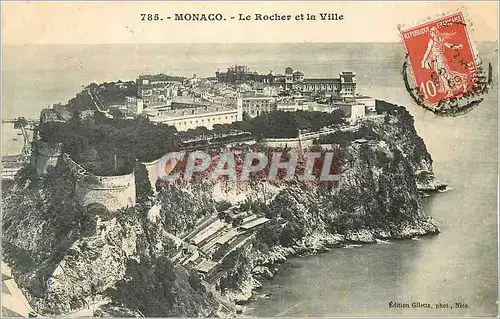 Cartes postales Monaco le rocher et la ville