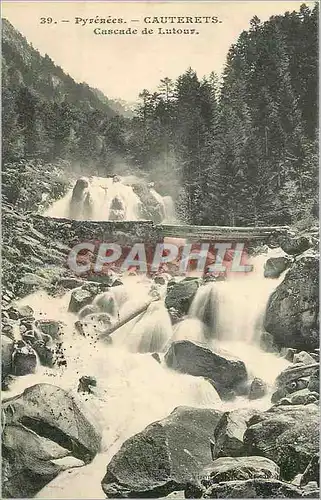 Cartes postales Pyrenees cauterets cascade de lutour