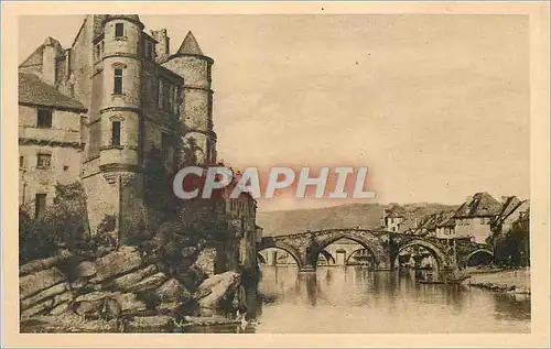 Ansichtskarte AK Espalion (aveyron) ancien palais de justice et pont vieux