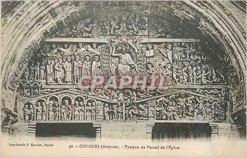 Cartes postales Conques (aveyron) tympan du portail de l eglise